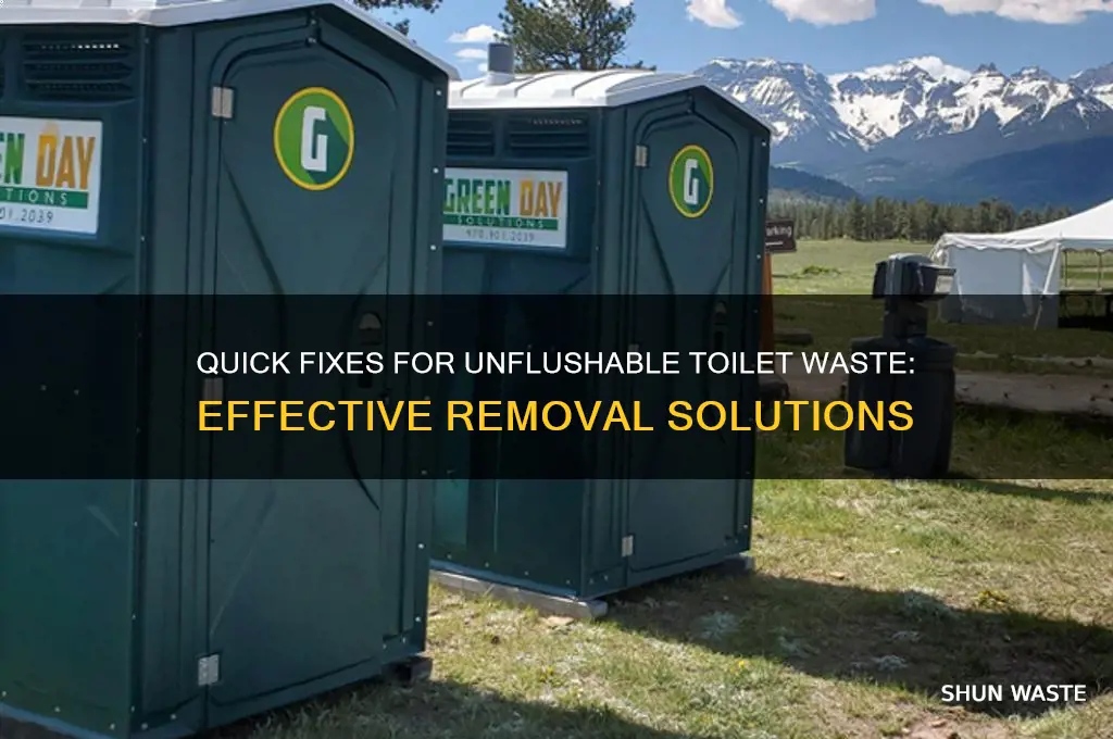 how to remove waste on toliet if not flushing