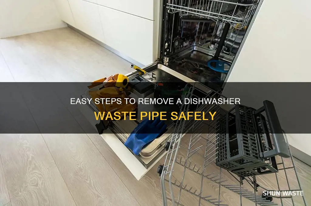 how to remove waste pipe from dishwasher