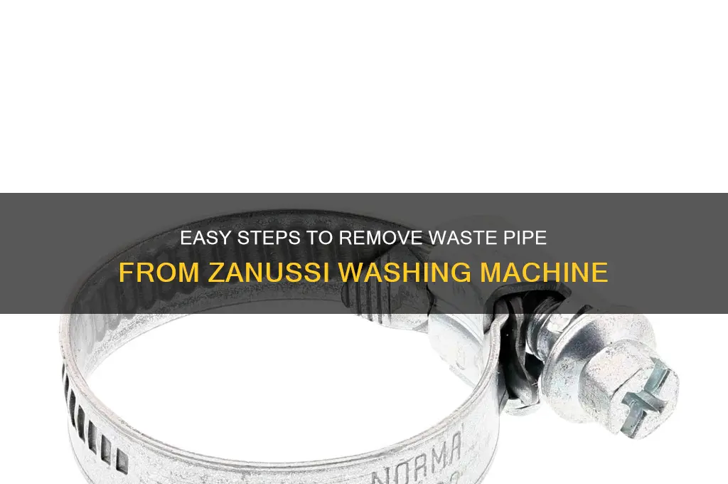 how to remove waste pipe from zanussi washing machine