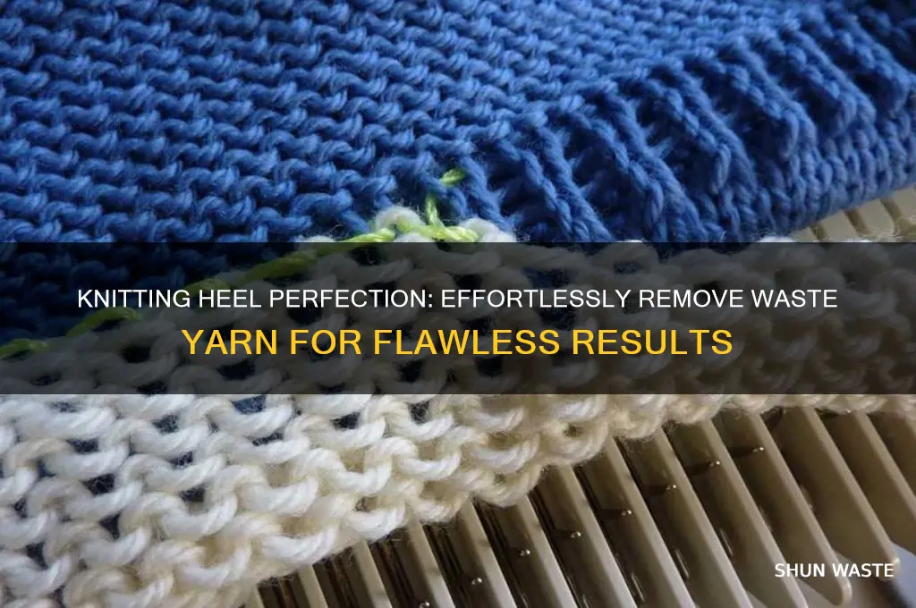 how to remove waste yarn to knit a heel