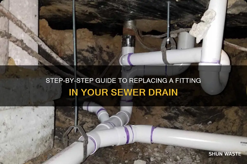 how to replace a fitting in a sewer waste drain