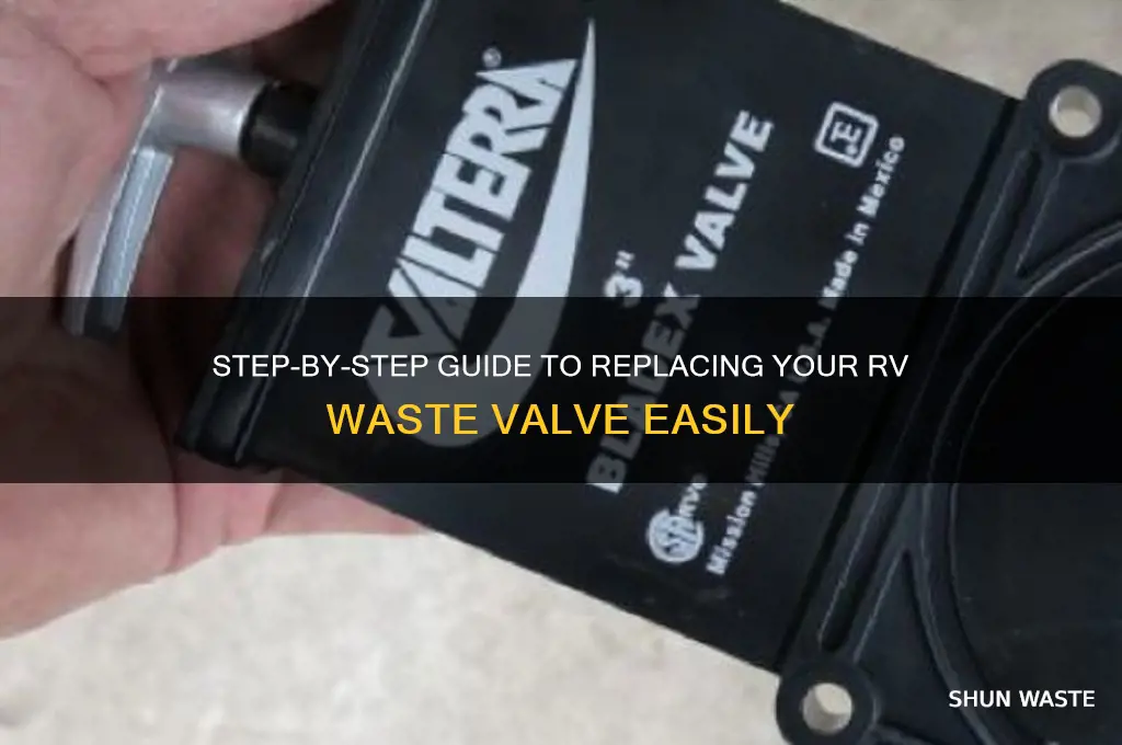 how to replace a rv waste valve