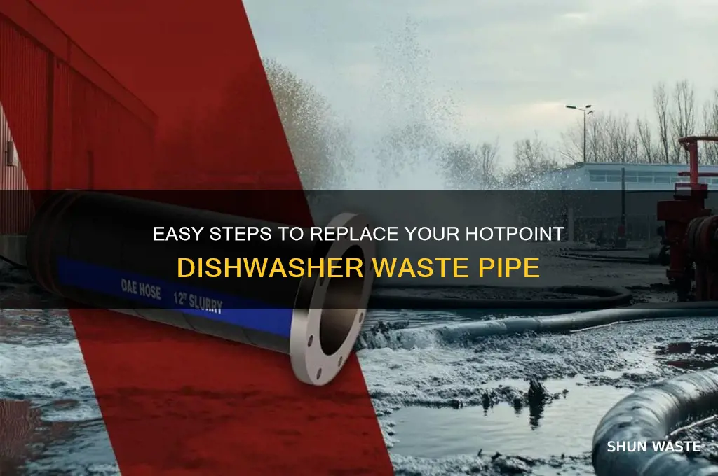 how to replace hotpoint dishwasher waste pipe