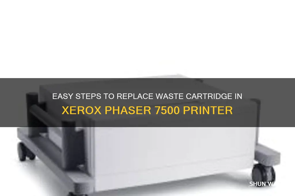how to replace waste cartridge in xerox phaser 7500