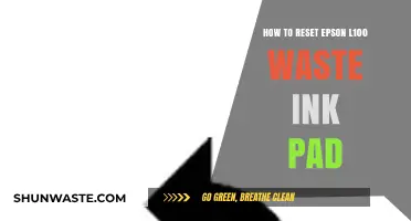 Epson L100 Waste Ink Pad Reset: A Step-by-Step Guide
