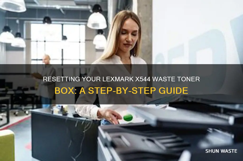 how to reset waste toner box lexmark x544