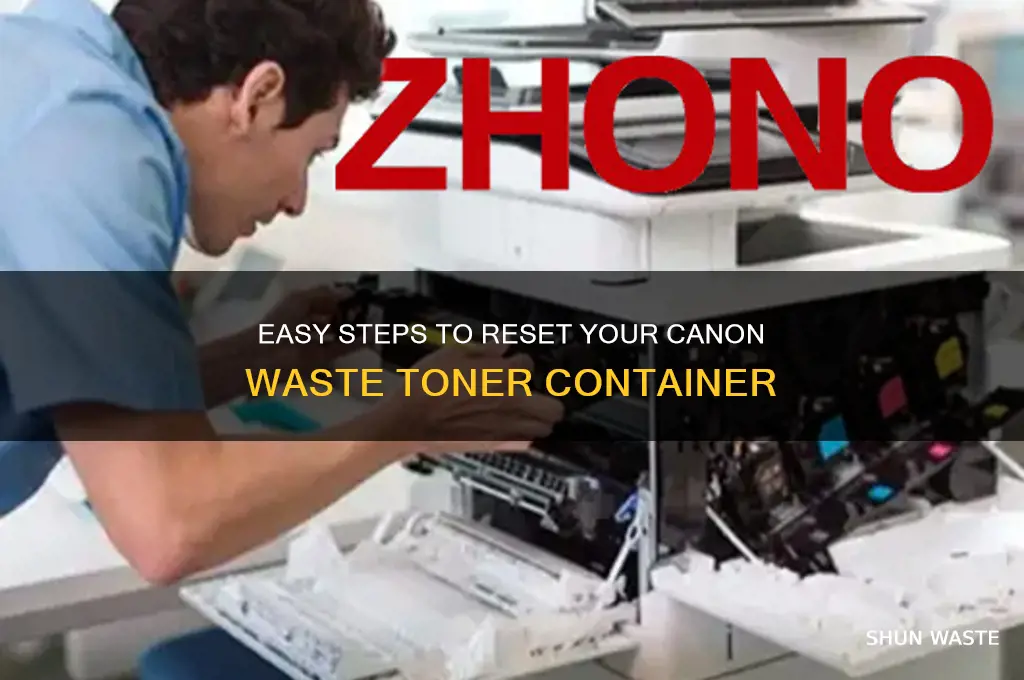 how to reset waste toner container canon