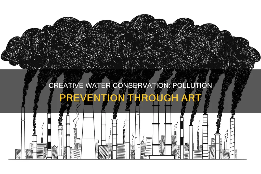 how to save water from pollution drawings