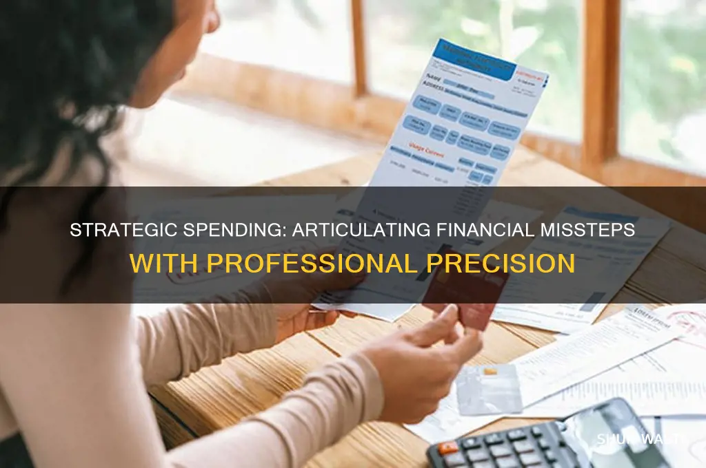 how to say waste of money professionally