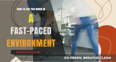 Mastering the Art of Describing Your Fast-Paced Work Environment