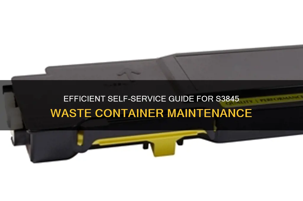 how to self service s3845 waste container