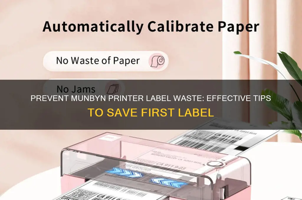 how to stop munbyn printer from wasting first label
