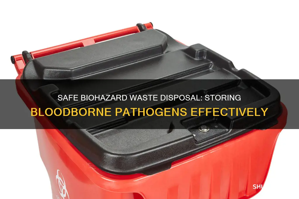 how to store blood bourne biohazardist waste