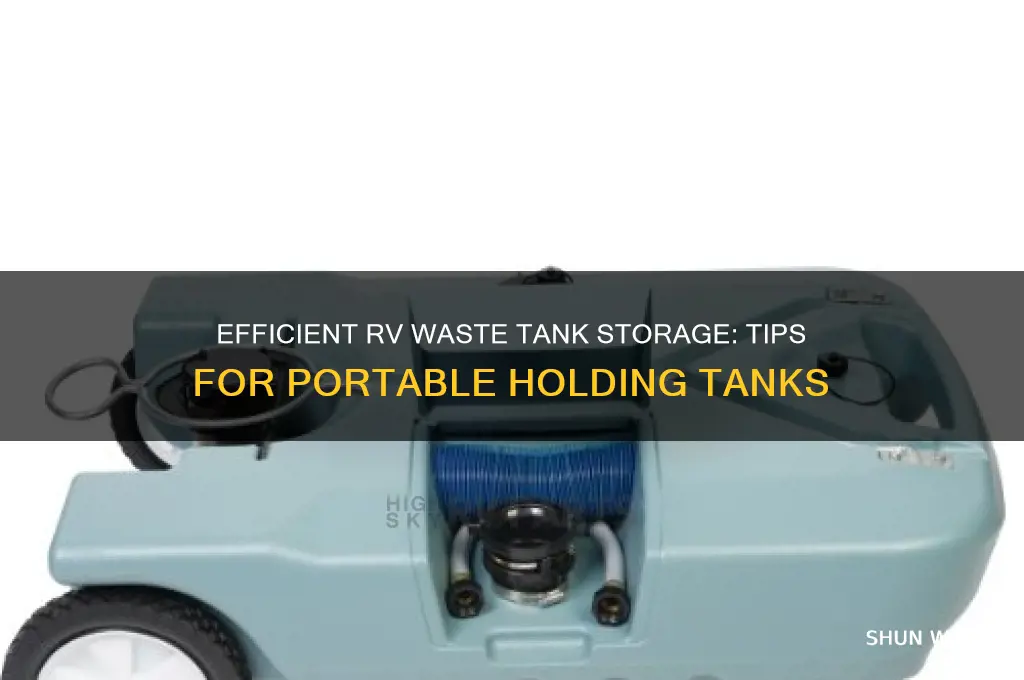 how to store portable waste tank on rv