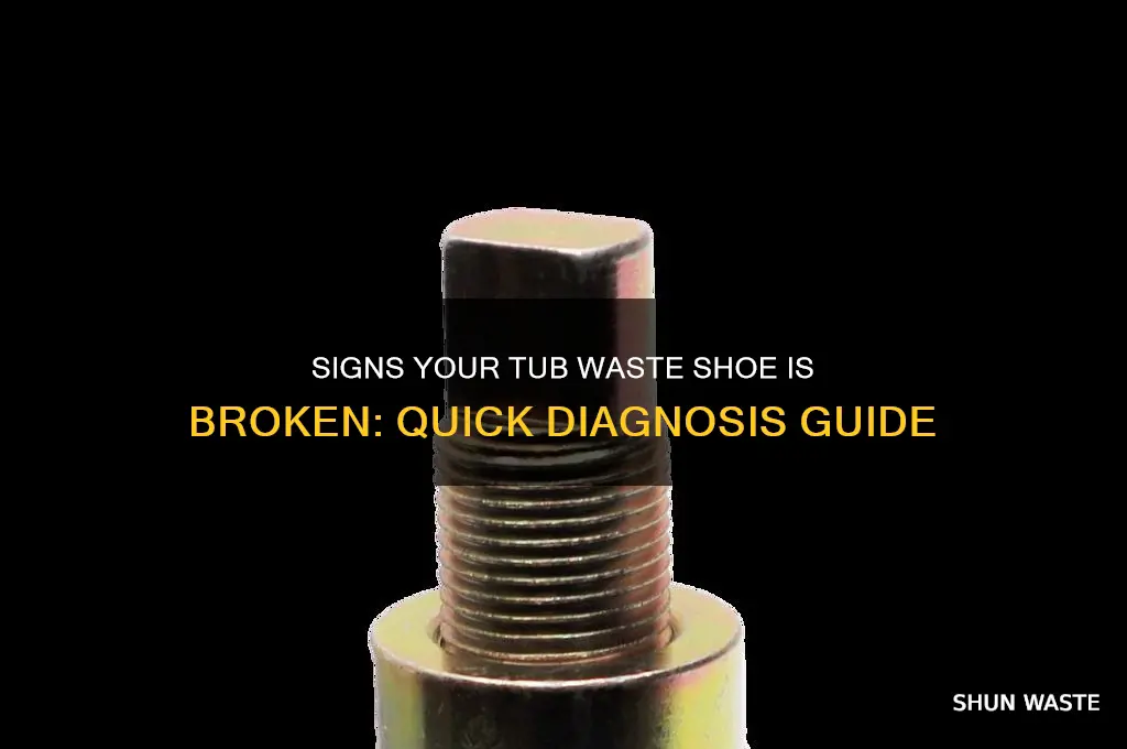how to tell your tub waste shoe is broken