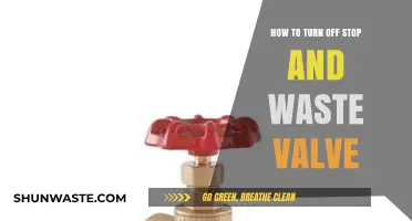 Easy Steps to Turn Off Your Stop and Waste Valve