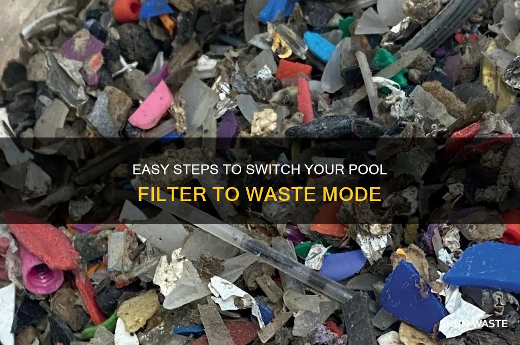 how to turn pool filter to waste