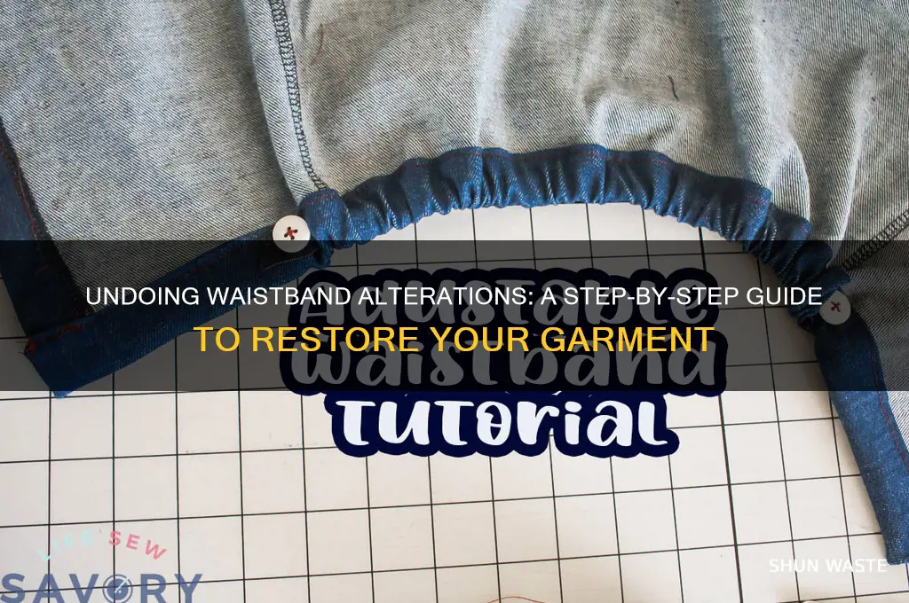 how to undo alterations on a waste band