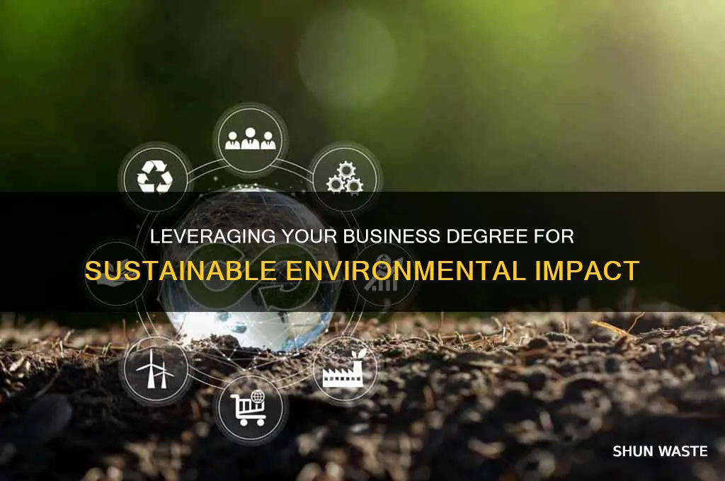 how to use business degree to help environment