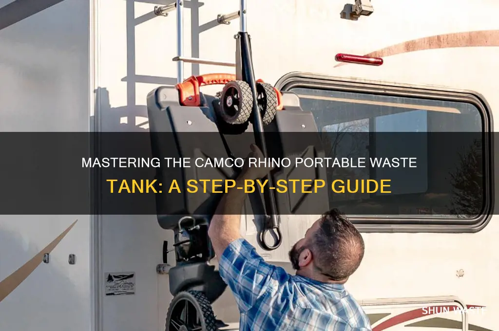 how to use camco rhino portable waste tank