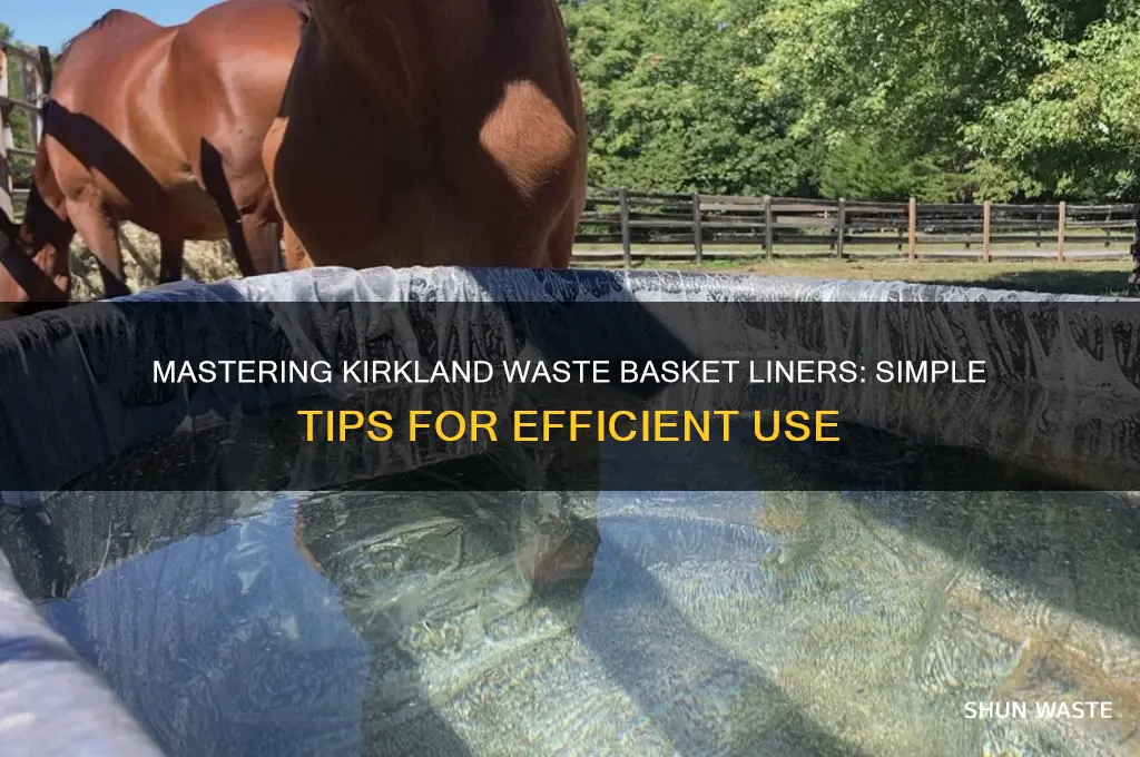 how to use kirkland waste basket liner