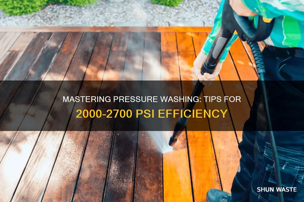 how to use pressure waster 2000-2700 psi