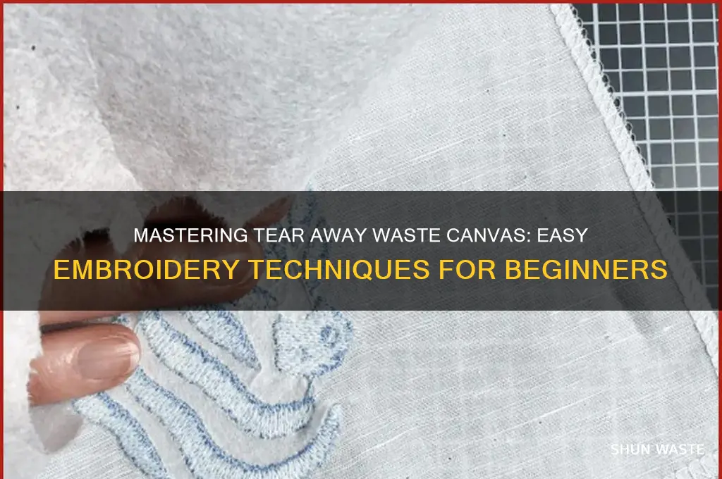 how to use tear away waste canvas