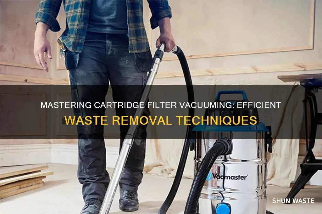 how to vacuum to waste with a cartridge filter