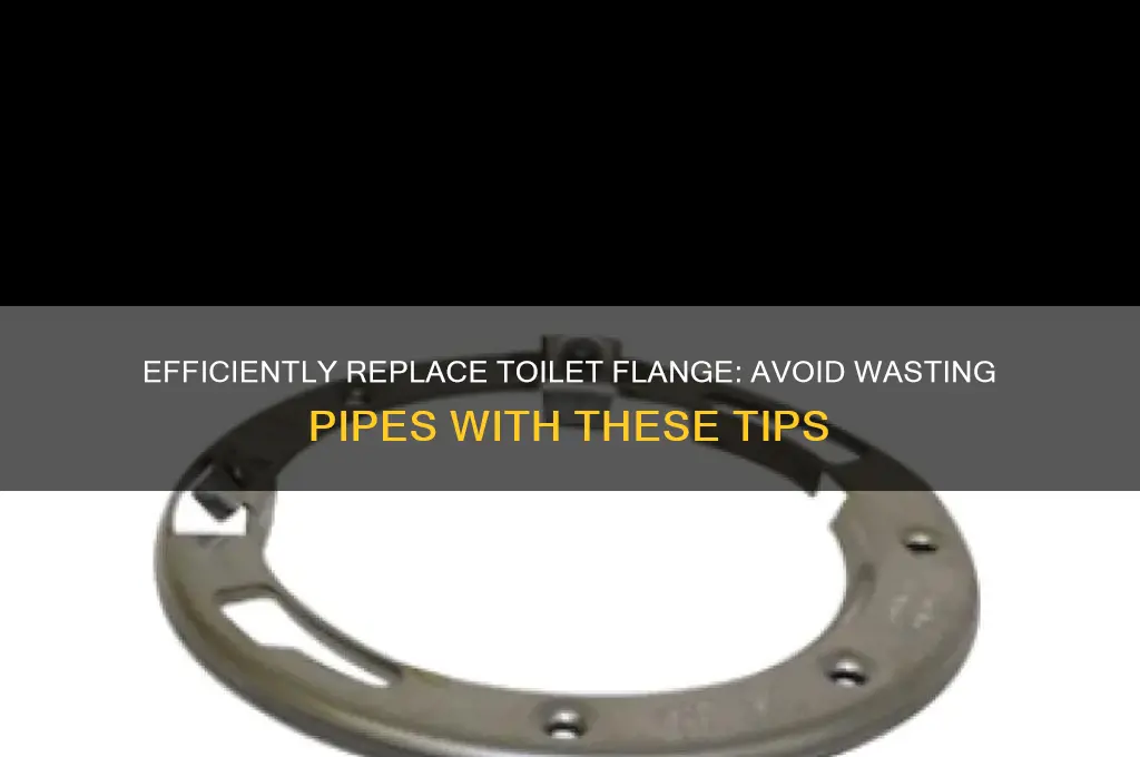 how to waste pipe for toilet flange