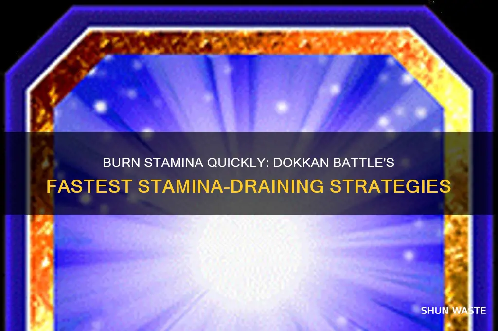 how to waste stamina fast in dokkan