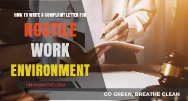 Writing Effective Complaint Letters for Hostile Work Environments: A Guide