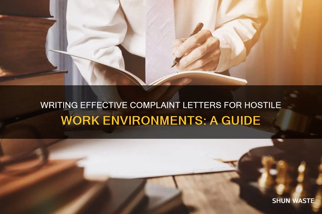 how to write a complaint letter for hostile work environment