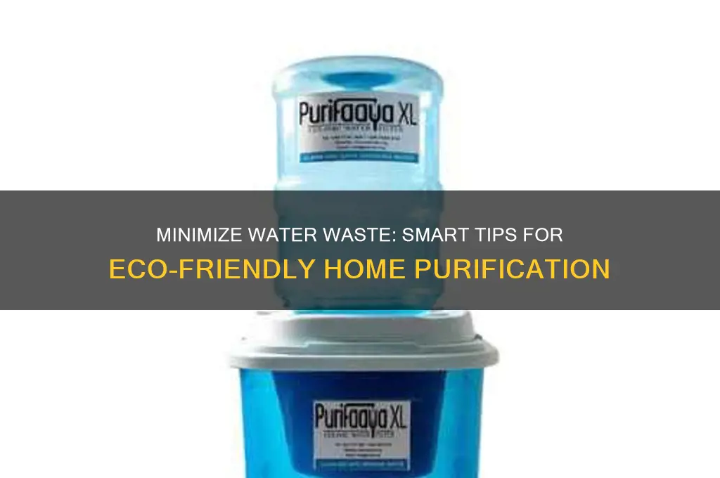 how toreduce ro home purifier water waste