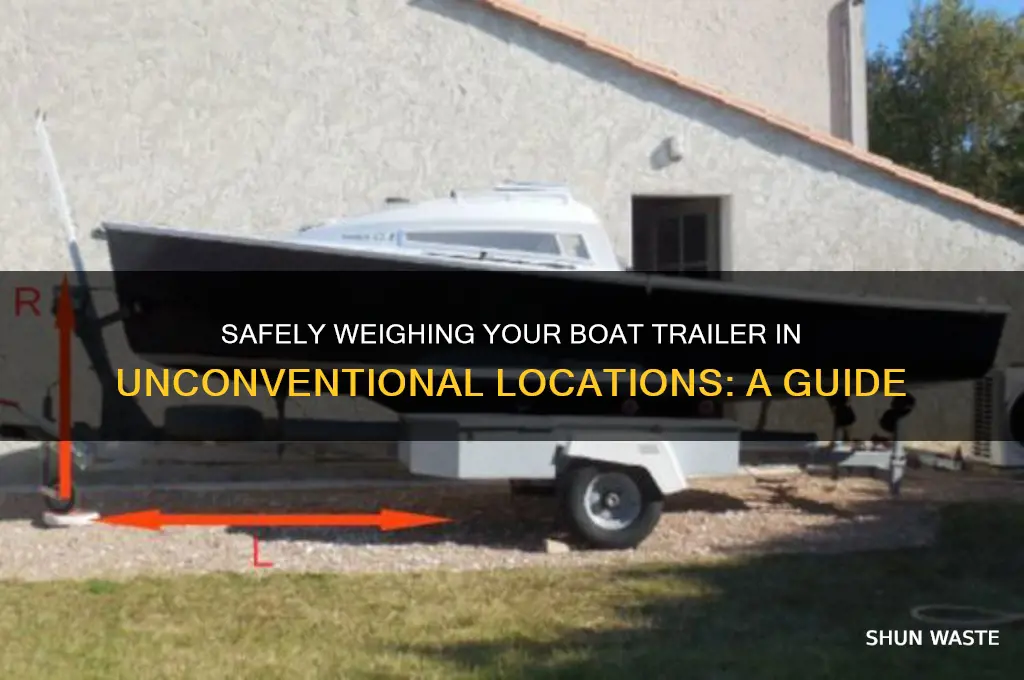 how weight boat trailer in waste place