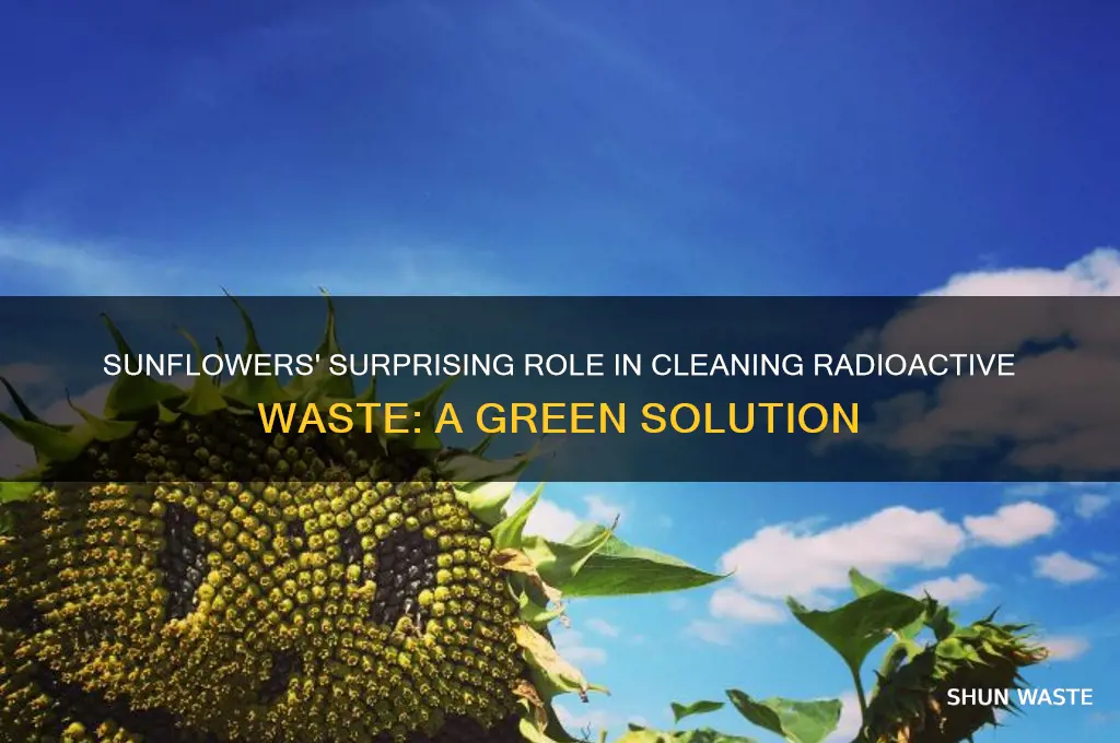 how were sunflowers used to clean up radioactive waste