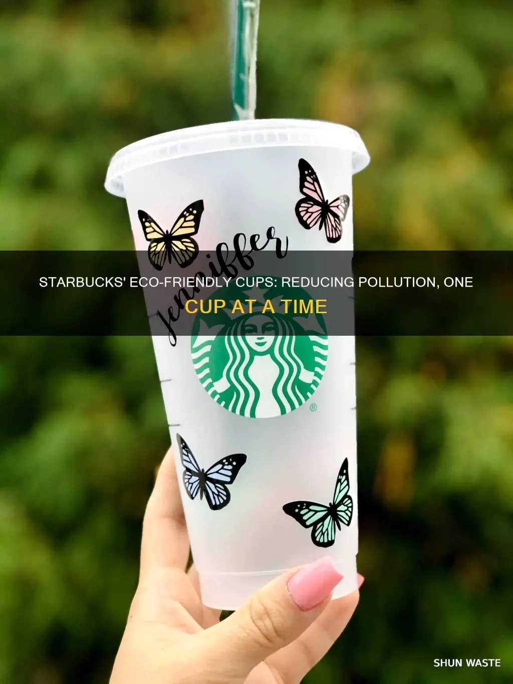 how would using recycable cups by starbucks help decrease pollution