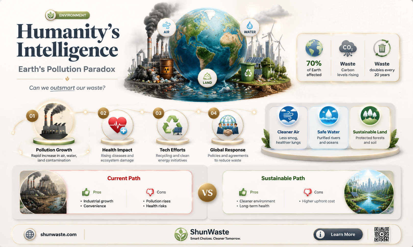 are human not smart and do not do pollute earth