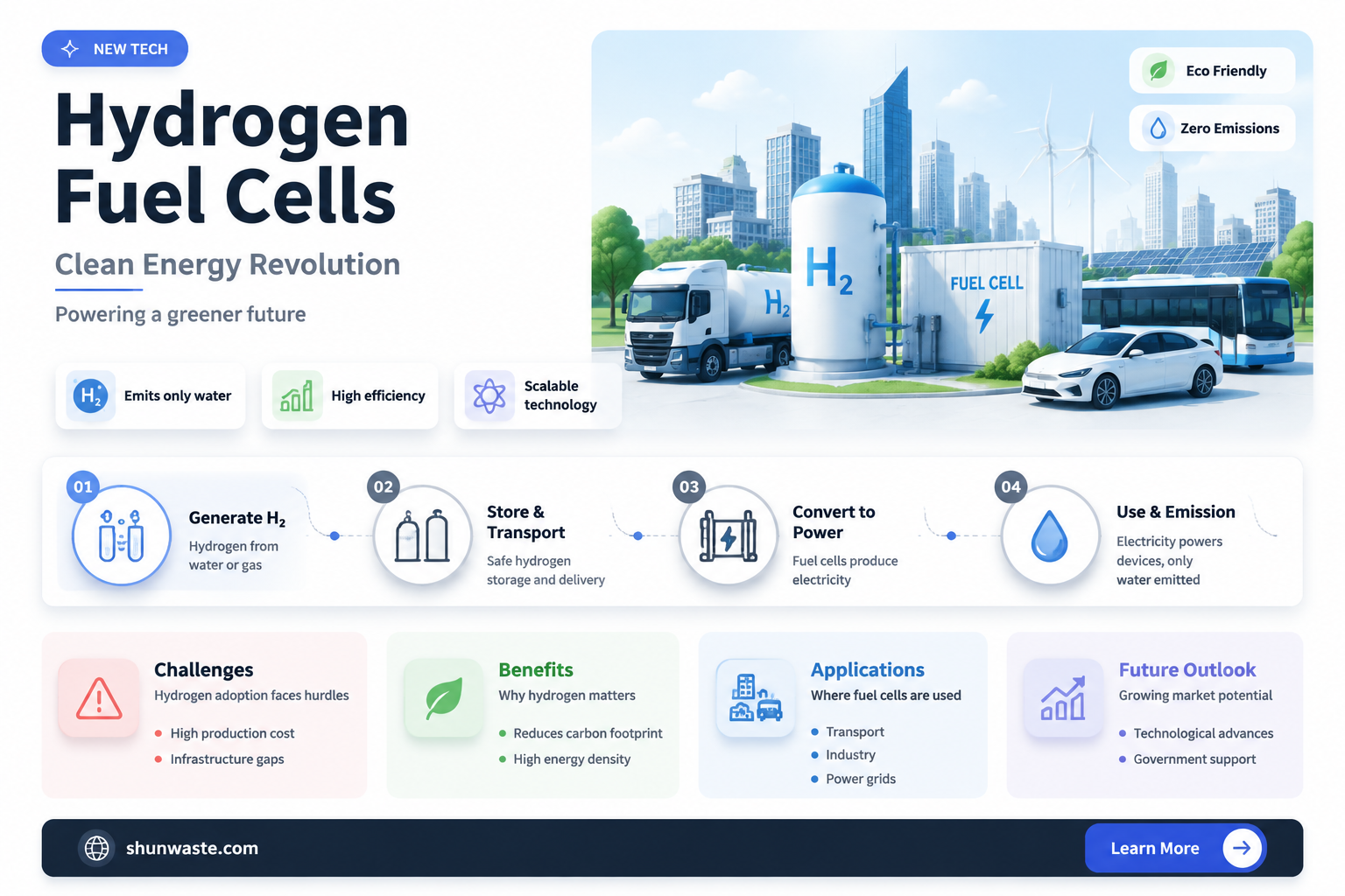 are hydrogen fuel cells non polluting