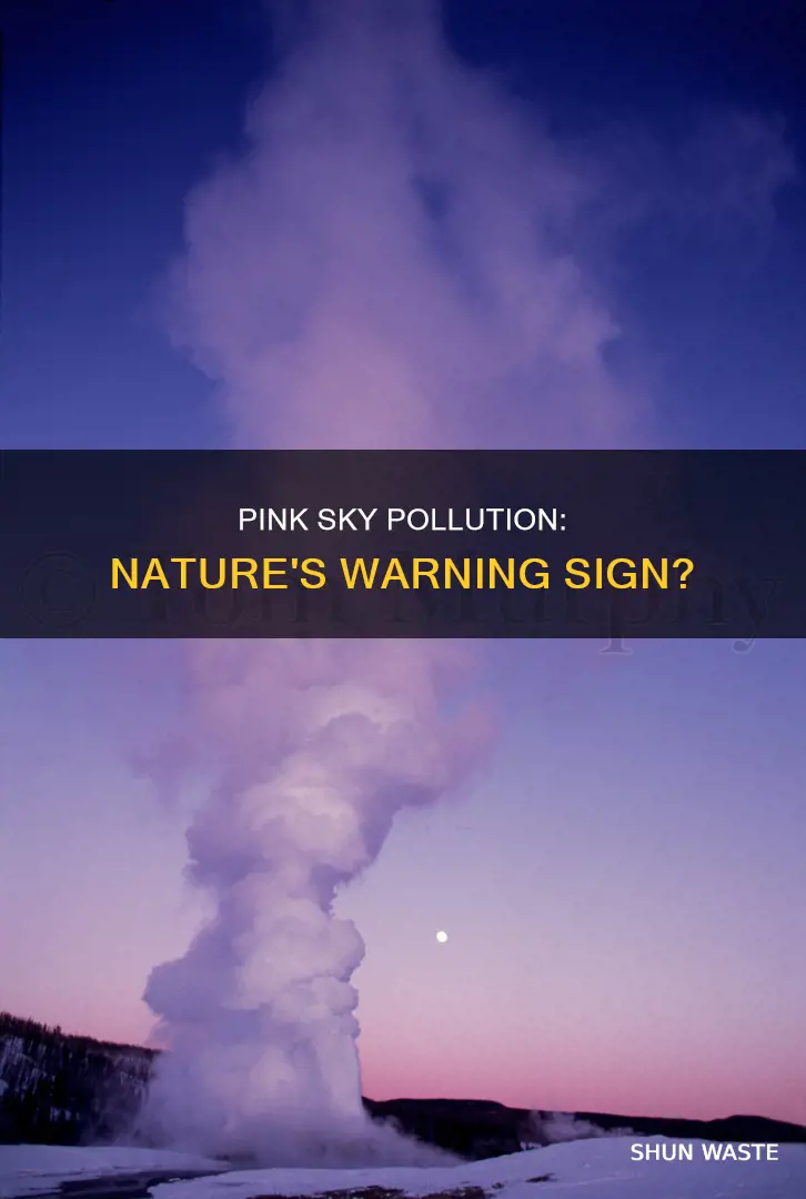 is a pink sky pollution