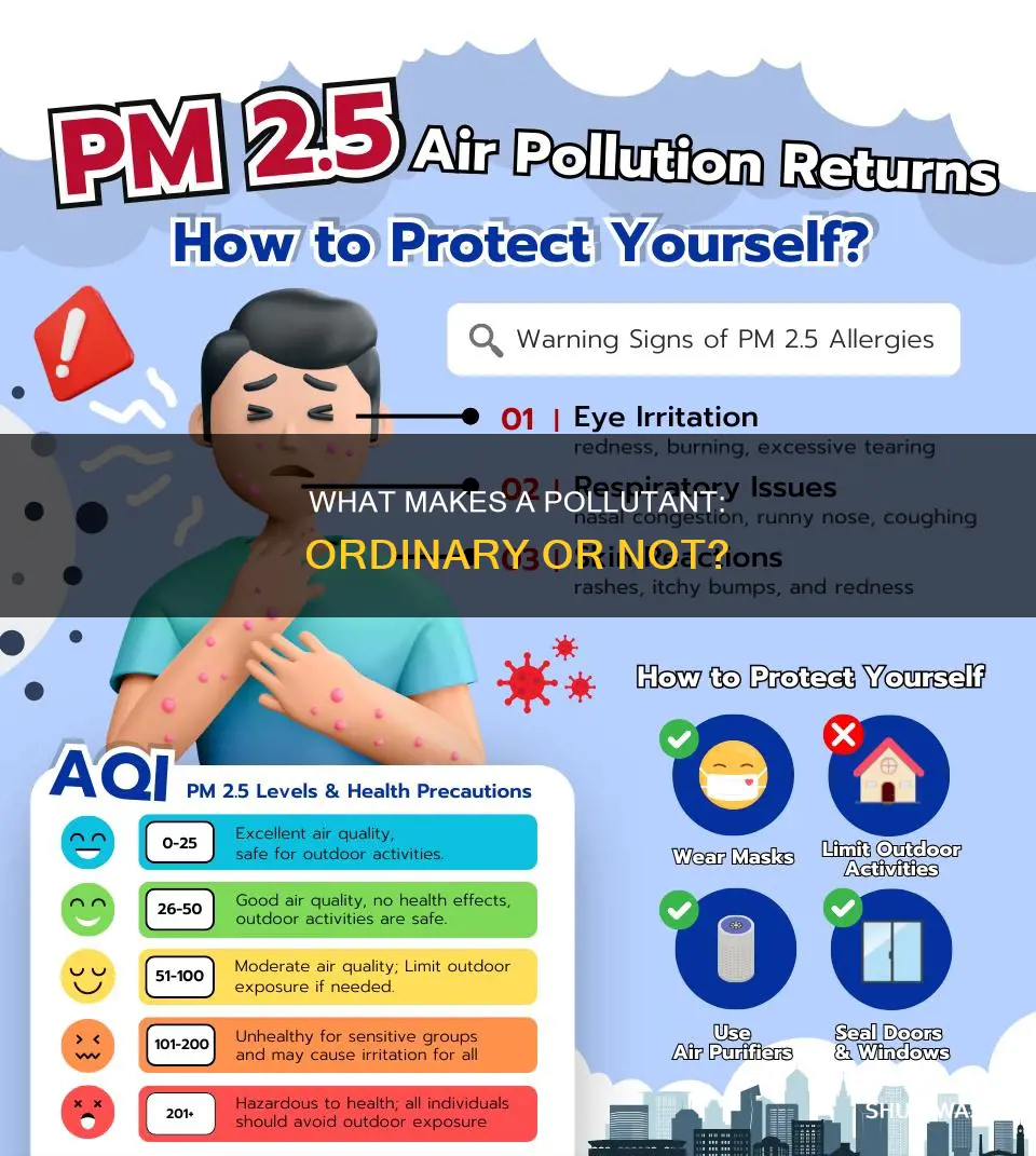 is a pollutant an ordinary or non-ordinary material