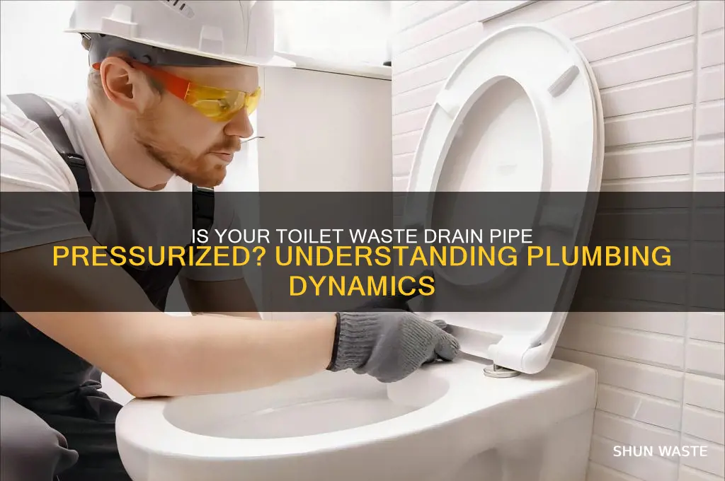 is a toilet waste drain pipe pressurized