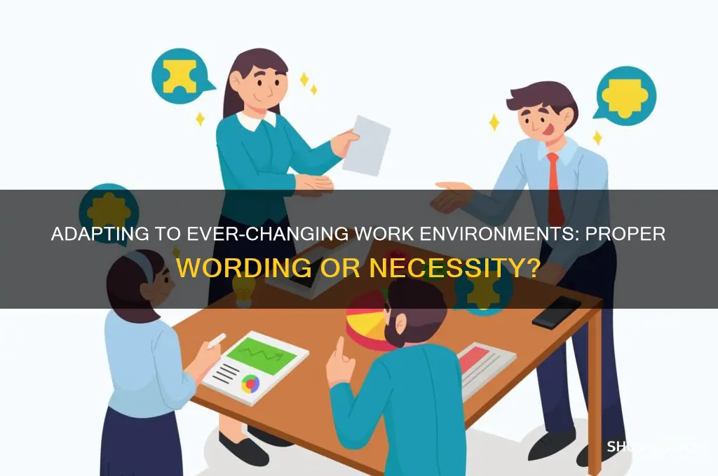 is adapt to ever changing work environment proper wording