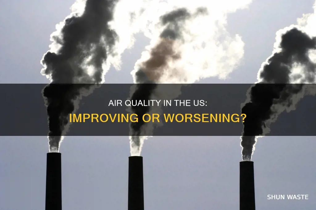 is air pollution getting better in the us