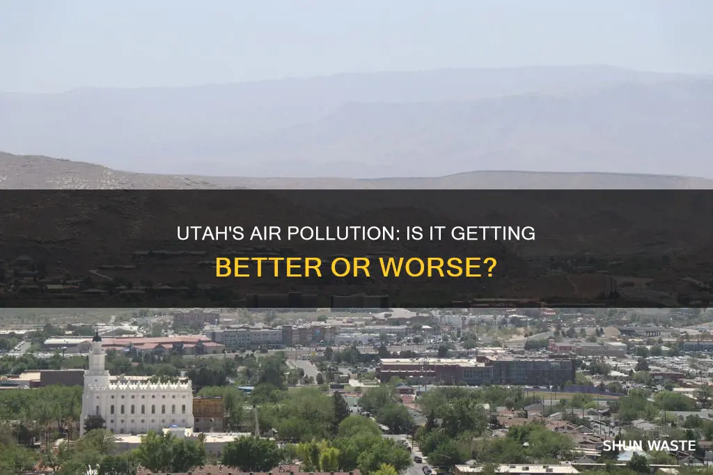 is air pollution in utah is decreasing or increasing