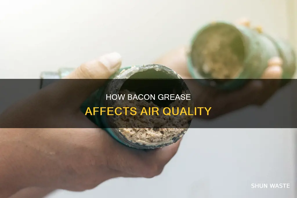 is bacon grease paper burned make pollution