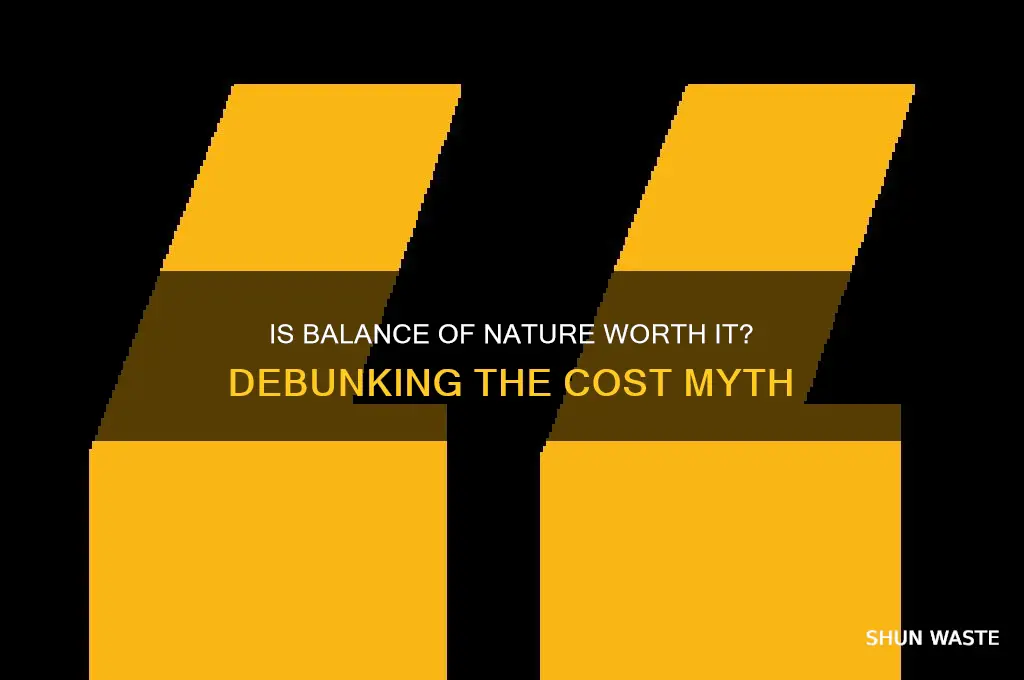 is balance of nature a waste of money