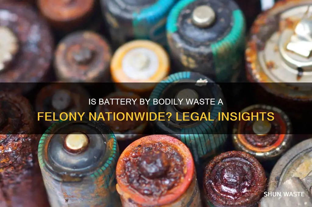 is battery by bodily waste a felony in all states