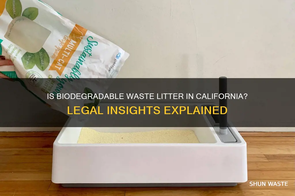is biodegradable waste considered litter in california