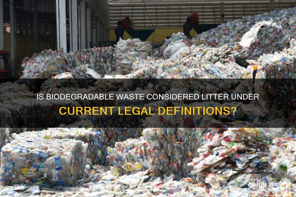 is biodegradable waste litter under the law