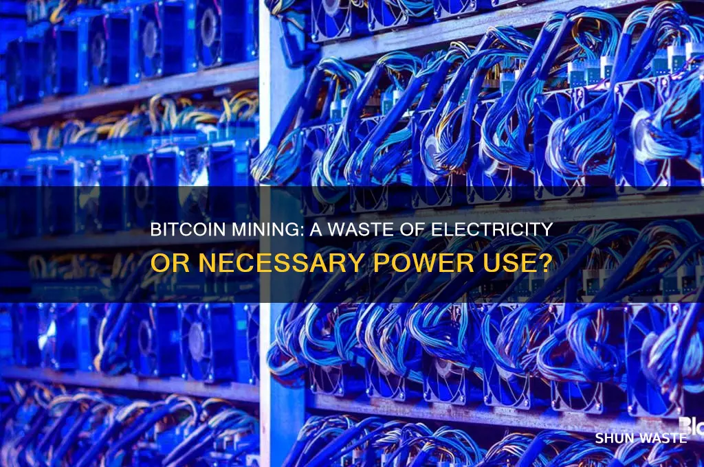 is bitcoin mining waste computing electric power